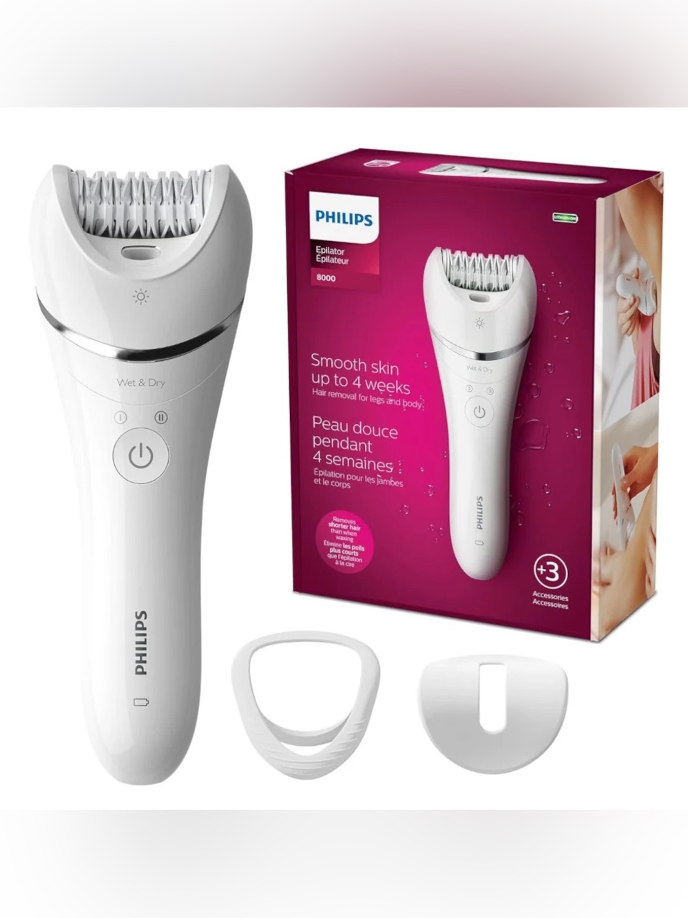 NWT! Philips 8000 Series Cordless Epilator (Wet & Dry)